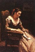  Jean Baptiste Camille  Corot The Letter_3 oil painting